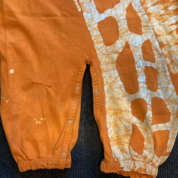 VNTG Batik Giraffe Toddler One Piece Jogger Jumpsuit Tie Dye Hand Made 24 month - Picture 5 of 16